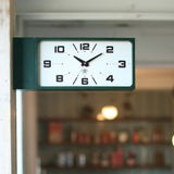 Dulton : Double Face Clock Rectangle : Black