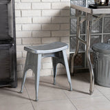 Dulton : Kitchen Stool : Galvanized