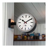 Dulton : Double Face Clock 170D2 : Mat Black/Raw