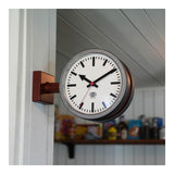 Dulton : Double Face Clock 170D2 : Mat Brick/Raw