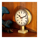 Dulton : Double Face Clock 170D2 : Mat Ivory/Raw