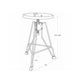 Dulton : Stool "Clipper II" : Chrome