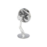 Dulton : Swing Arm Desk Fan : Chrome/Black