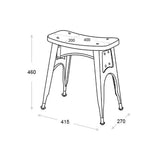 Dulton : Kitchen Stool : Hammertone Gray