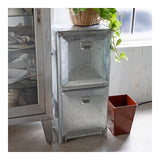 Dulton : Trash Can Double Deck : Galvanized