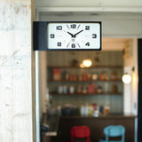 Dulton : Double Face Clock Rectangle : Gray