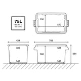 Thor : Large Tote w Lid 75L : DC Orange