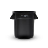 Thor : Round Container 38L : Black (With Lid)