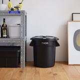 Thor : Round Container 38L : Black (With Lid)