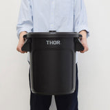 Thor : Round Container 38L : Black (With Lid)