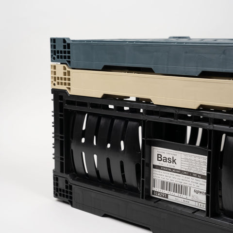 Slower : Folding Container : Bask XLarge : Black
